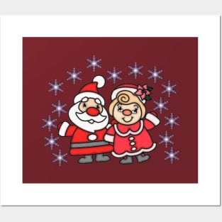 Santa and Mrs. Claus Posters and Art